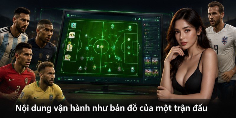 Nội dung vận hành như bản đồ của một trận đấu