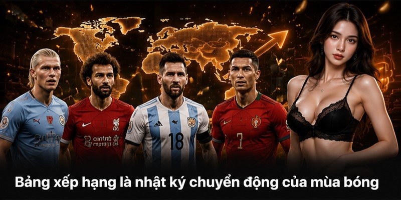 Bảng xếp hạng là nhật ký chuyển động của mùa bóng