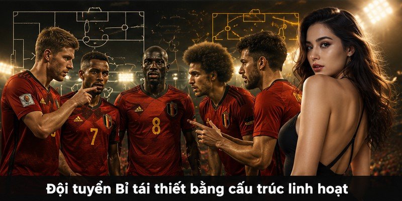 Đội tuyển Bỉ tái thiết bằng cấu trúc linh hoạt