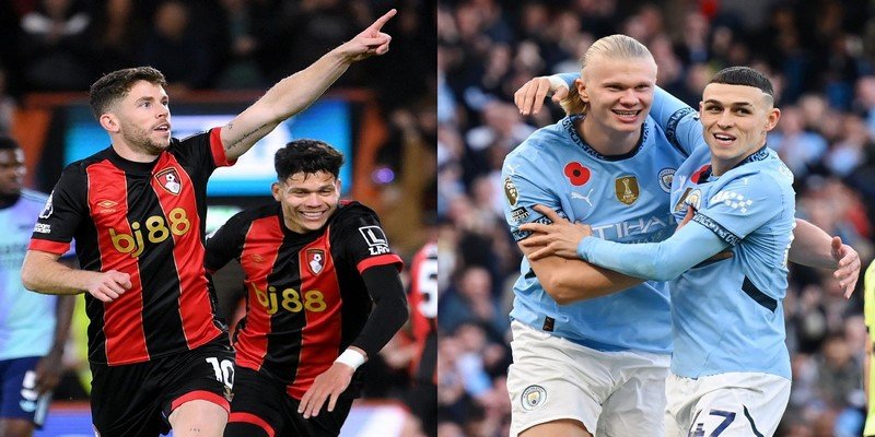 Manchester City vs Bournemouth và sự khác biệt về lối chơi