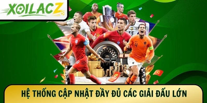 Hệ thống cập nhật đầy đủ các giải đấu có sức hút lớn