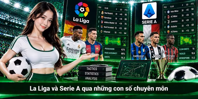 La Liga và Serie A qua những con số chuyên môn